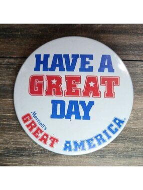 Vintage Marriott's America Great Day Button Pin Patriotic Nation Celebration
